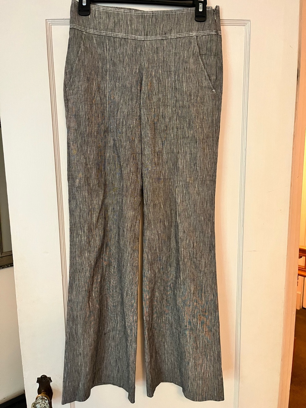 bebe Gray Wide-Leg Dress Pants